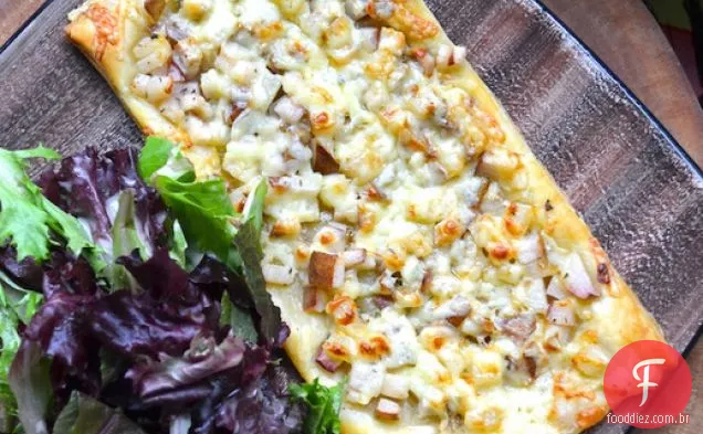 Pêra e Gruyere torta