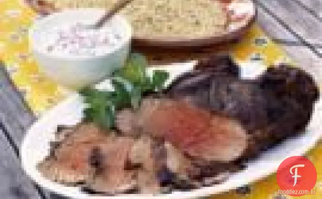 Perna Grelhada De Cordeiro Com Hortelã Raita