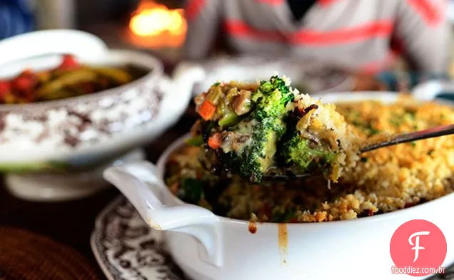 Caçarola De Arroz Selvagem De Brócolis
