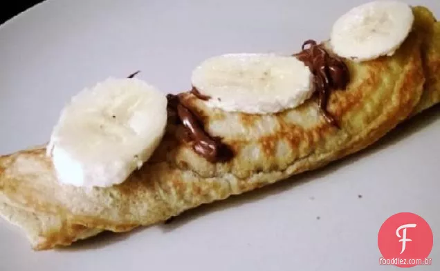 Nutella Banana Panquecas Estilo Alemão