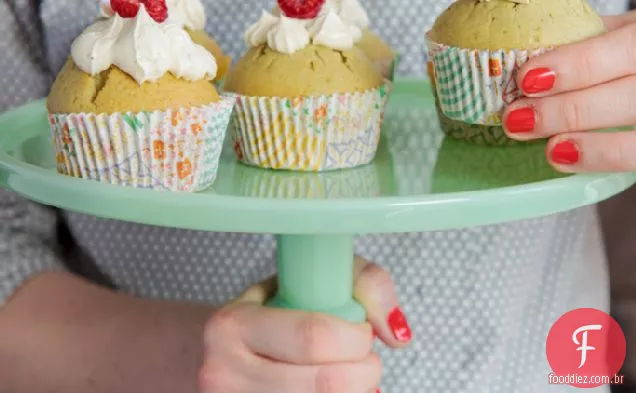 Cupcakes de pistache e limão