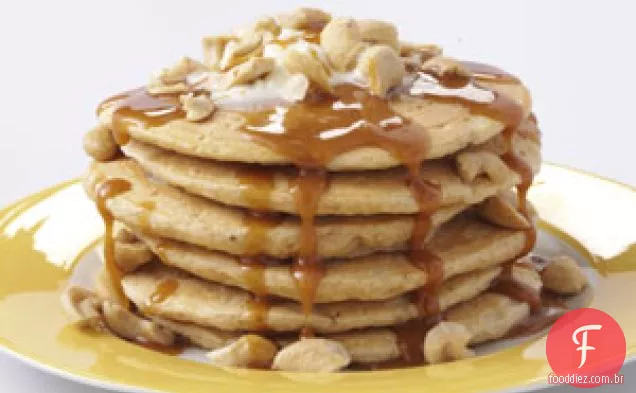 Panquecas de batata doce com molho de caramelo