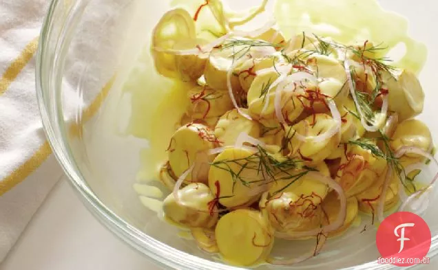 Salada De Batata Com Endro E Limão-Receita De Vinagrete De Açafrão