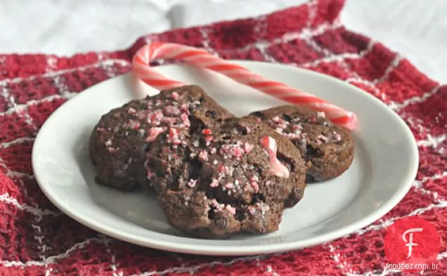 Peppermint Brownie Cookies