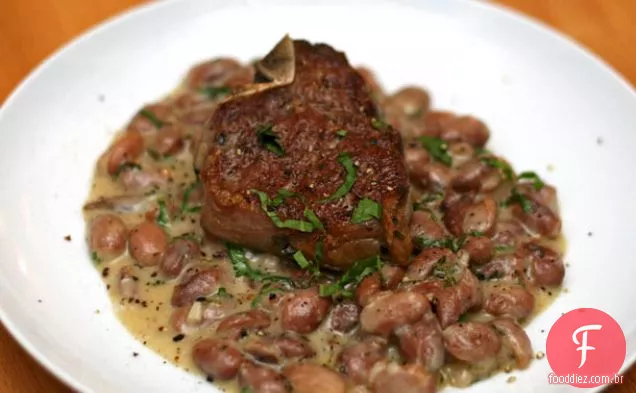 Jantar Hoje À Noite: Costeletas De Cordeiro Com Feijão Crème Fraîche