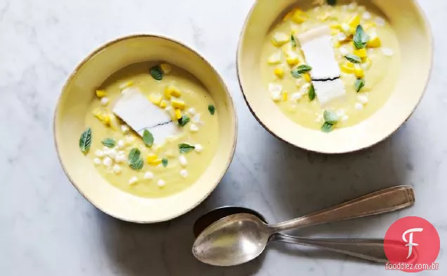 Crookneck Squash E Sopa De Milho Com Humboldt Fog Receita