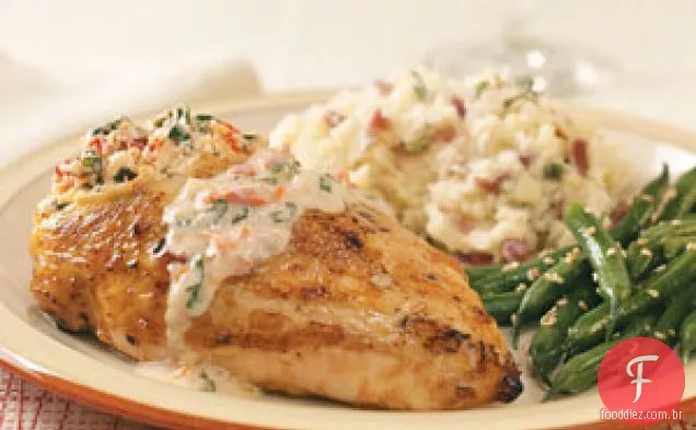 Frango Recheado Com Creme De Tomate