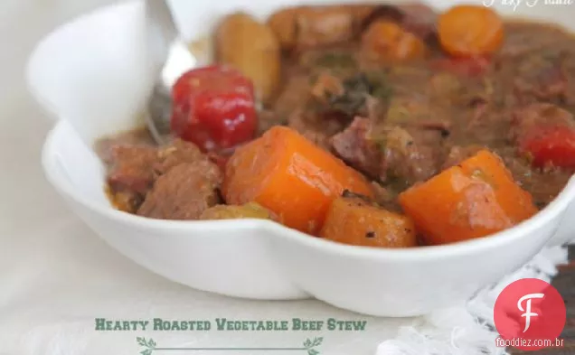 Ensopado de carne vegetal assado saudável / fogão lento s