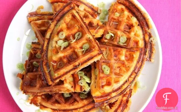 Bacon, queijo e waffles de Cebolinha