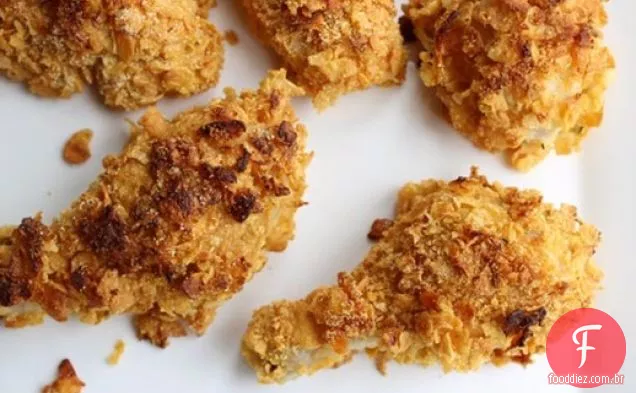 Frango Frito No Forno Com Flocos De Milho