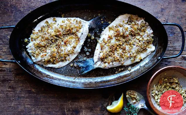 Branzino Com Crosta De Mostarda