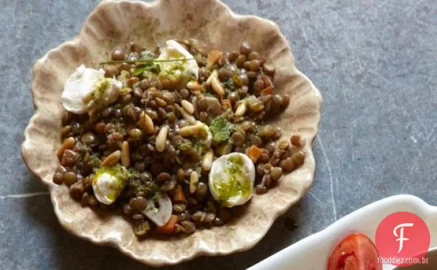 Lentilhas e mussarela Caprese de ' festa