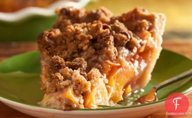 Torta de pêssego com Pecan Streusel