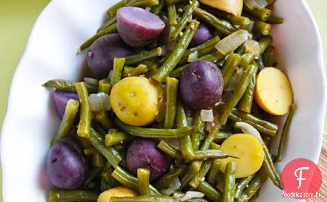 Homestyle feijão verde e batatas