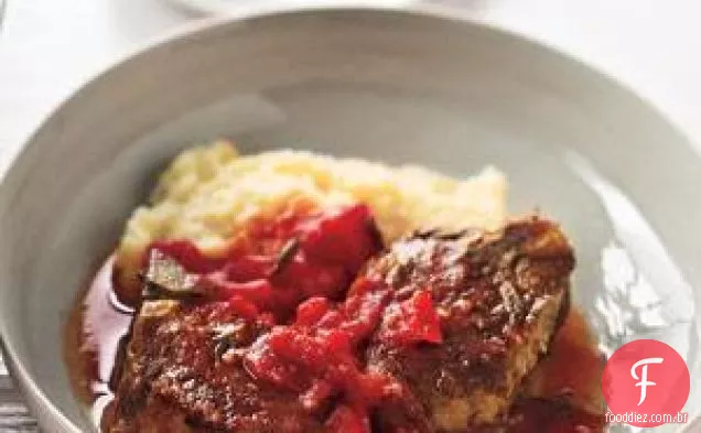 Cordeiro Toscano Com Tomate E Receita De Polenta