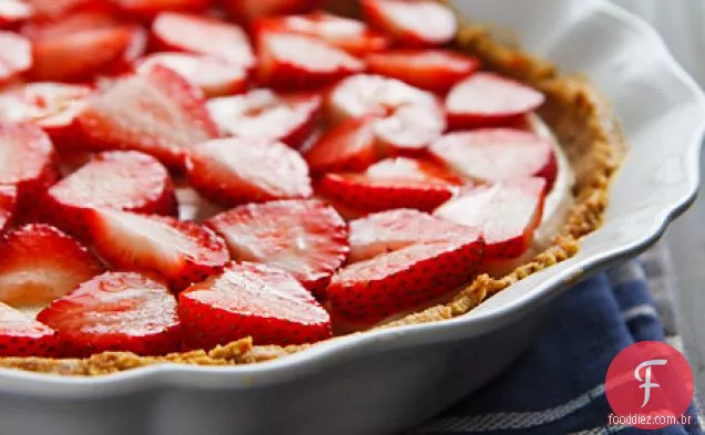 Torta De Morango Vegana Sem Assar