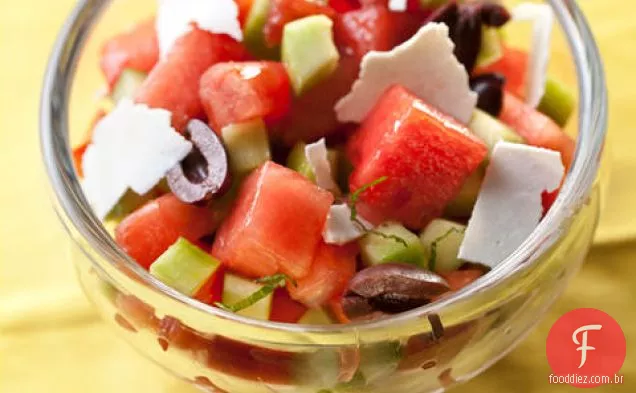 Melancia, tomate e Salada De Azeitona Kalamata