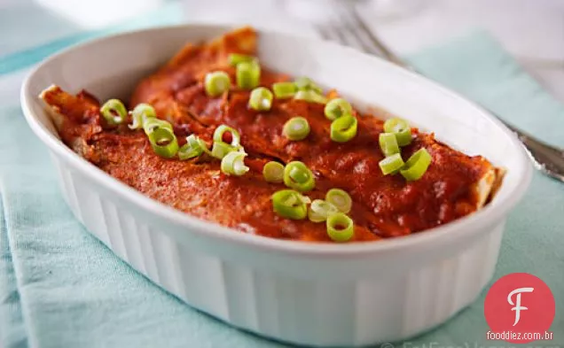 Feijão preto e abóbora Enchiladas