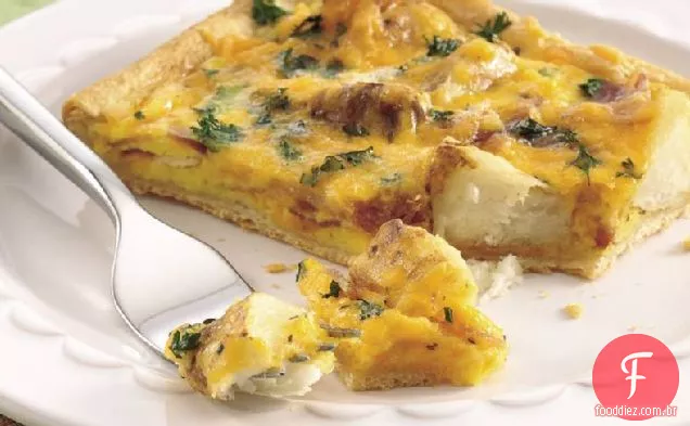 Bacon e batata café da manhã Pizza