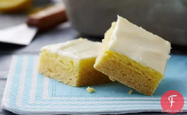 Barras De Cheesecake De Limão