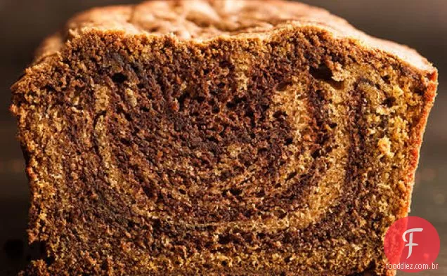 Pão De Abóbora Com Redemoinho De Chocolate