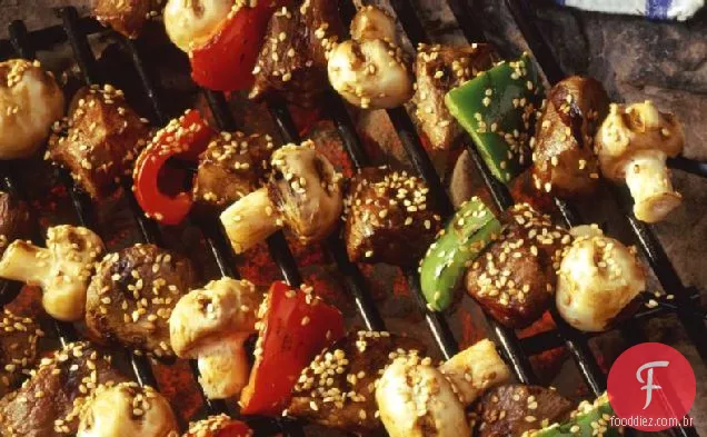 Kabobs De Carne Teriyaki Grelhados