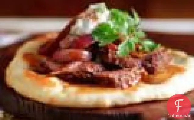 Tandoori Perna De Cordeiro Com Pepino Raita