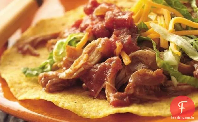 Tostadas De Frango Mexicano Com Fogão Lento