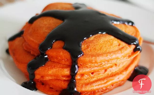 Panquecas De Abóbora De Halloween