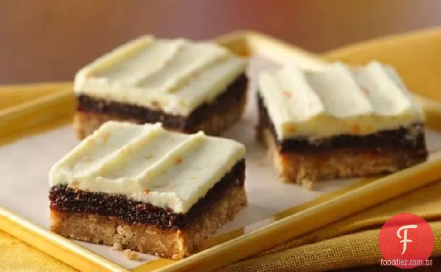 Barras de Figo de canela com cobertura de Creme De Manteiga Laranja