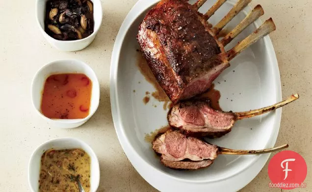 Rack De Cordeiro com molho de mostarda e chalota