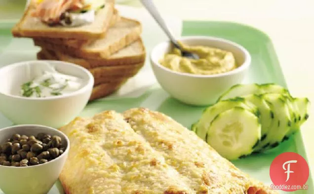 Prato De Salmão Com Tábuas
