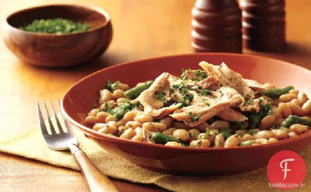 Slow-Cooker Peru Toscano e feijão
