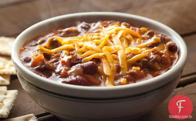 Chili Picante Da Carne Do Fogão Lento