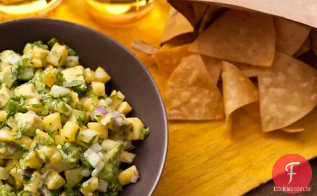 Abacaxi e pepino Guacamole