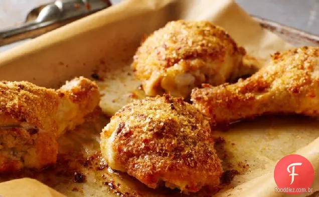 Frango Assado No Forno Com Alho Assado