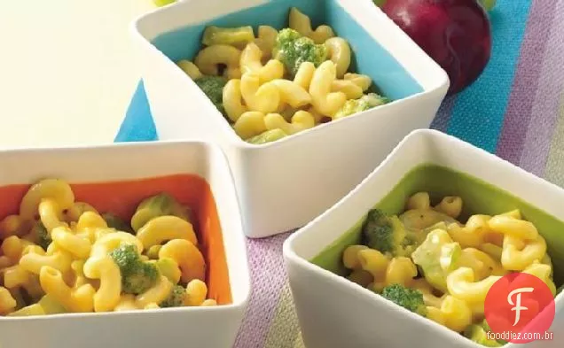 Mac e queijo com brócolis