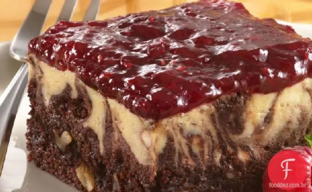 Sobremesa Brownie Cheesecake Marmorizado