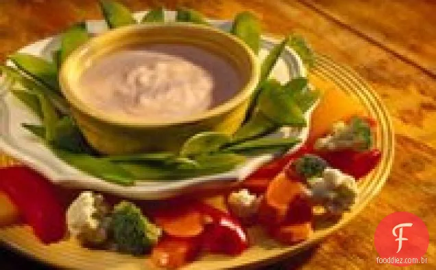 Molho de iogurte picante com vegetais