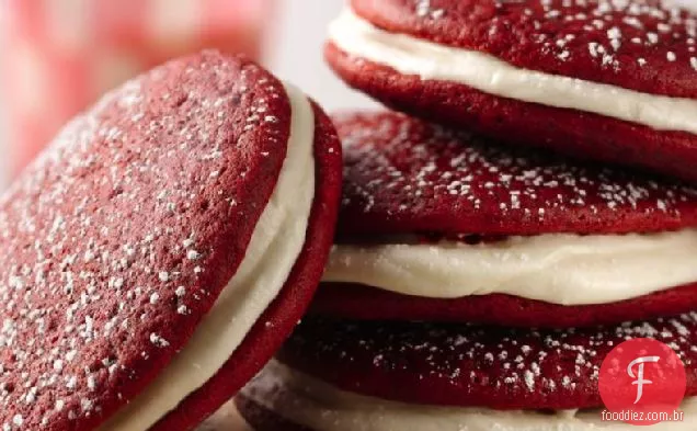 Tortas Whoopie De Veludo Vermelho Com Recheio de Cream Cheese