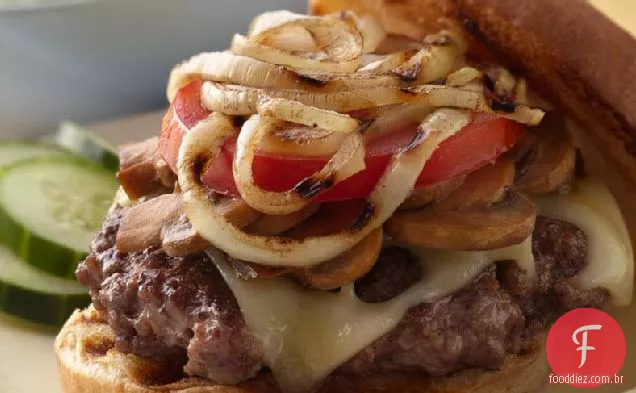 Hambúrguer Suíço De Cogumelos Grelhados