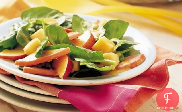 Salada De Espinafre Gouda Defumada