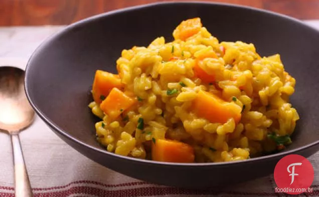 Risoto de abóbora e açafrão