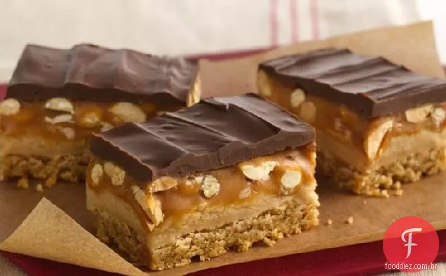 Barras Doces Do Biscoito Da Manteiga De Amendoim