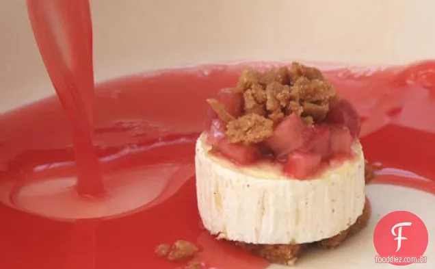 Ruibarbo de Mindy Segal e morango Consommé