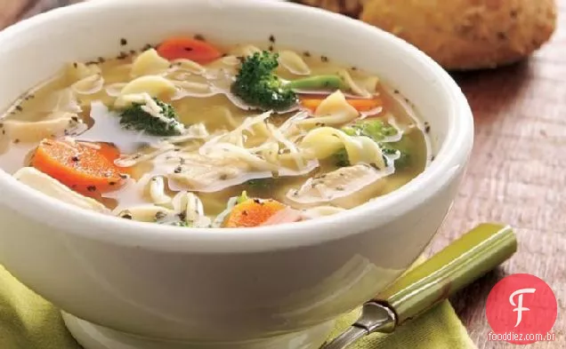 Sopa Italiana De Macarrão Com Frango