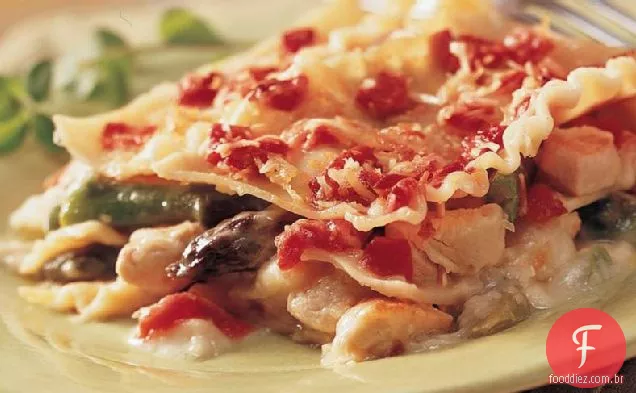 Frango Com Crosta Dourada-Lasanha De Aspargos