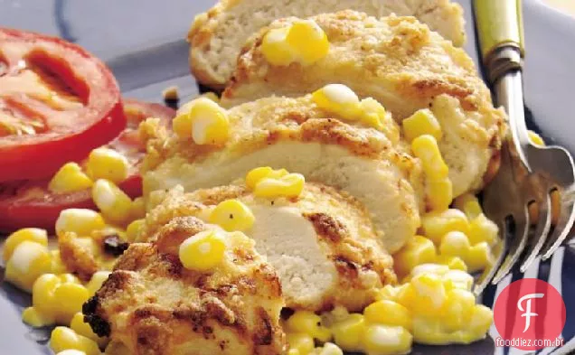 Ranch Forno-Frango Frito com sabor quente de milho