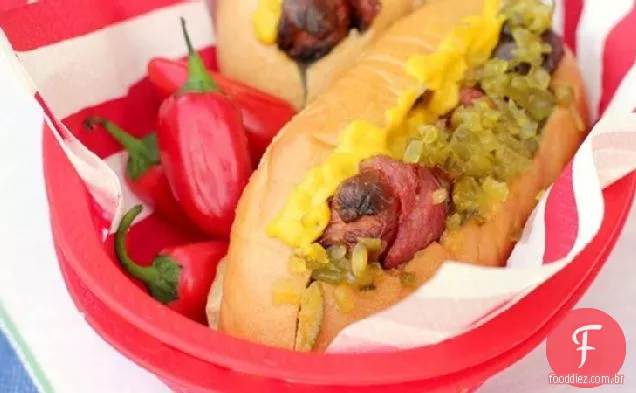 Cachorros-Quentes Embrulhados Em Bacon