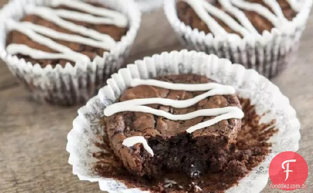 Úmido e Figgy Brownie Cupcakes